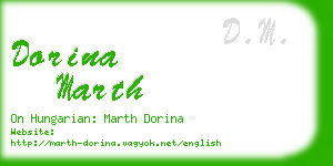 dorina marth business card